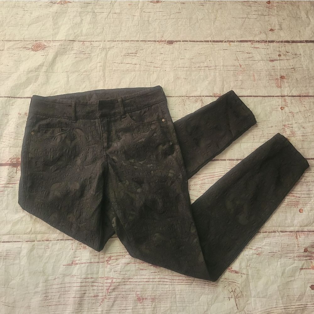 Sundance Black Brocade Pants Size 4